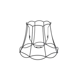 lampenkappen Metalen lampenkap zwart Granny Frame Metaal Zwart Authentiek in een nieuw jasje. Deze prachtige kap heeft het ontwerp van de oude je oma maar dan