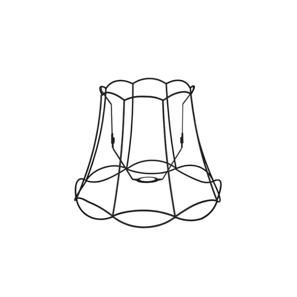 lampenkappen Metalen lampenkap zwart Granny Frame Metaal Zwart Authentiek in een nieuw jasje. Deze prachtige kap heeft het ontwerp van de oude je oma maar dan