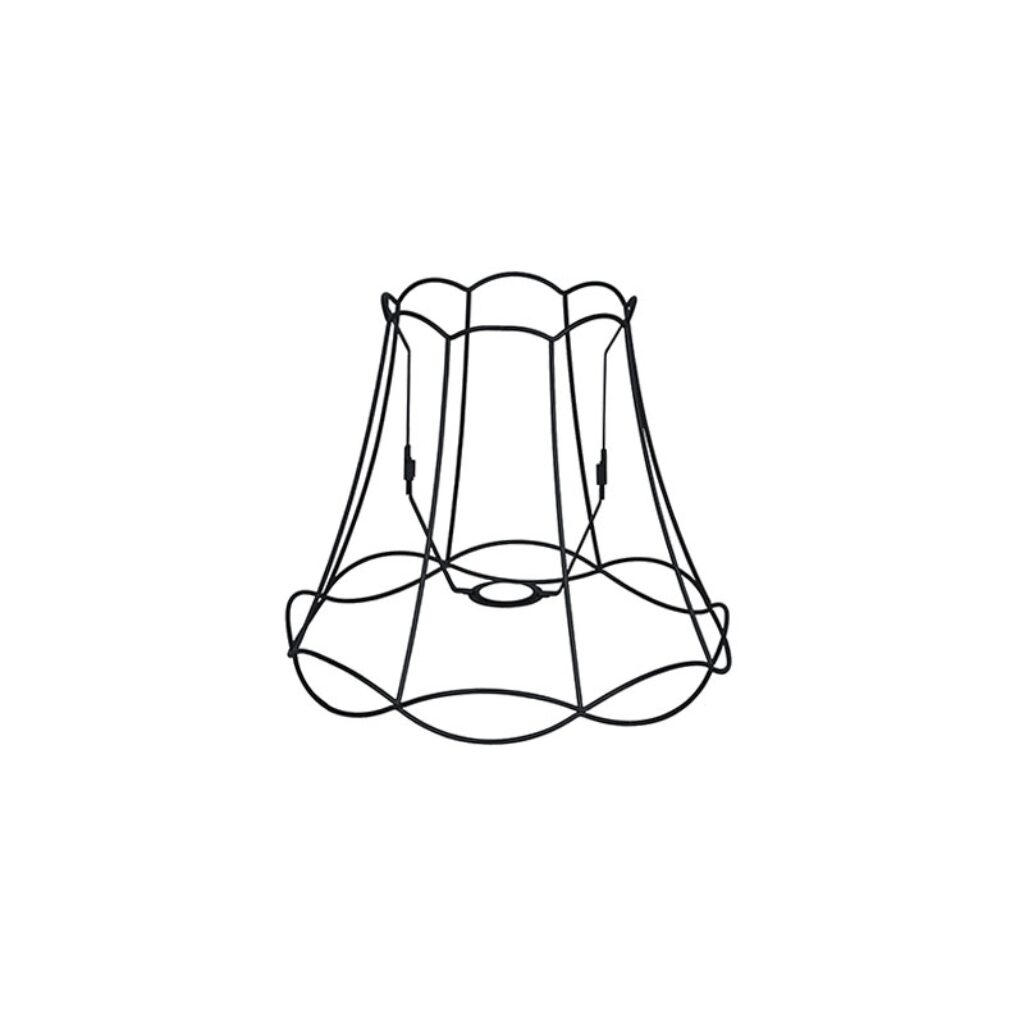 lampenkappen Metalen lampenkap zwart Granny Frame Metaal Zwart Authentiek in een nieuw jasje. Deze prachtige kap heeft het ontwerp van de oude je oma maar dan