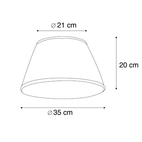Plisse lampenkap wit 35/20 cm - Afbeelding 3