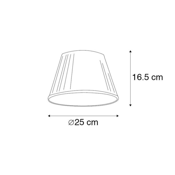 Plisse lampenkap wit 25/16,5 cm - Afbeelding 3