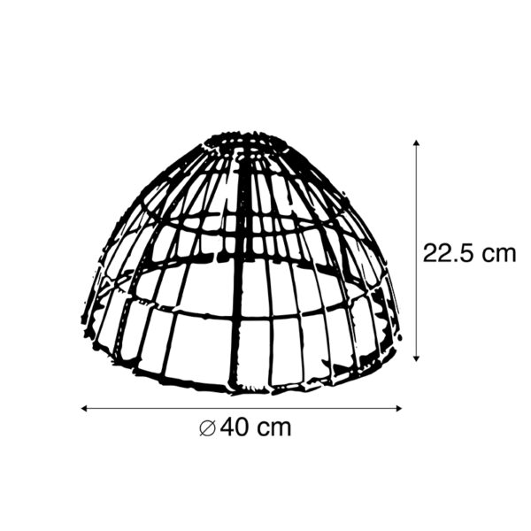 Rotan Magna lampenkap 40 cm - Afbeelding 3