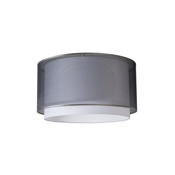 lampenkappen Stoffen hangkap Duo Kunststof Wit Al het goede komt in Zo ook deze lampenkap. Een elegante een en zwarte kap over elkaar heen geplaatst. De witte