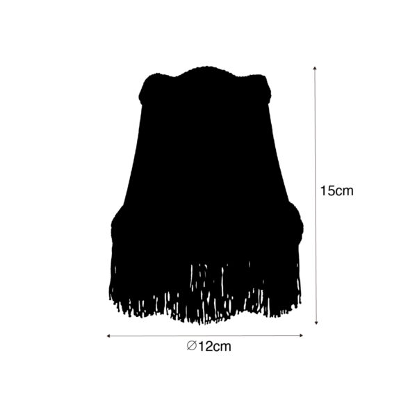 Stoffen klemkap crème 12 cm - Granny - Afbeelding 3