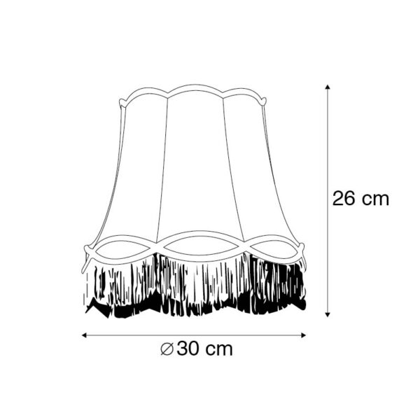 Stoffen lampenkap crème 30 cm - Granny - Afbeelding 4