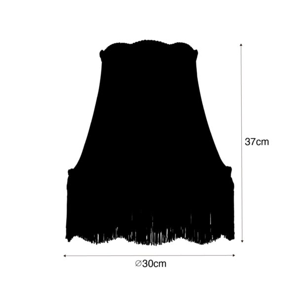 Stoffen lampenkap crème 30 cm - Granny - Afbeelding 3
