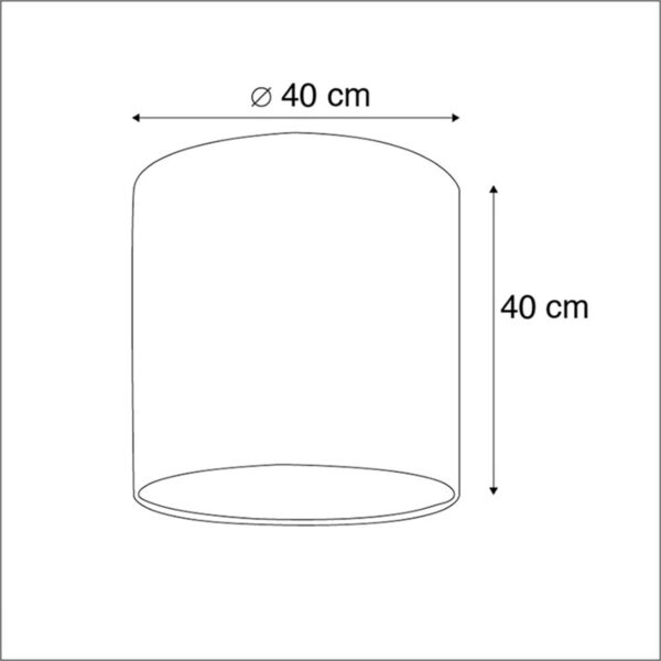 Stoffen lampenkap lichtbruin 40/40/40 - Afbeelding 3