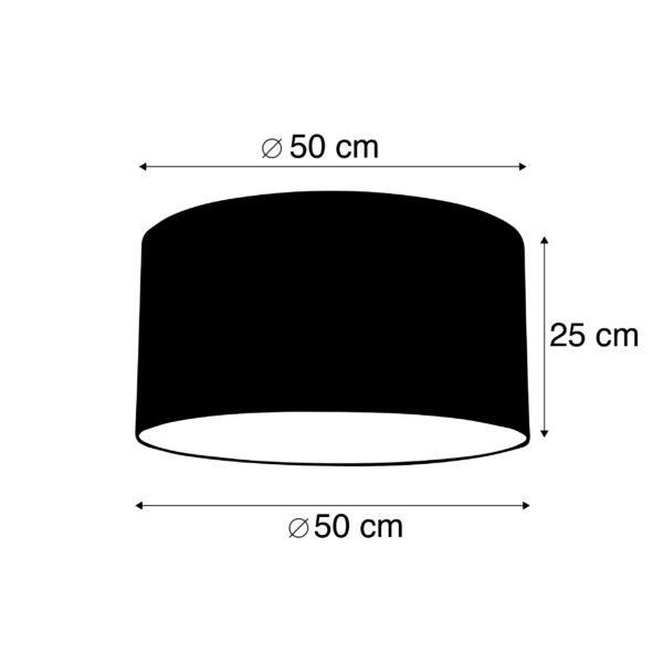 Stoffen lampenkap lichtbruin 50/50/25 - Afbeelding 3