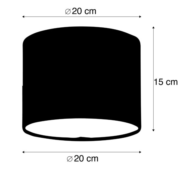 Stoffen lampenkap lichtbruin 20/20/15 - Afbeelding 3