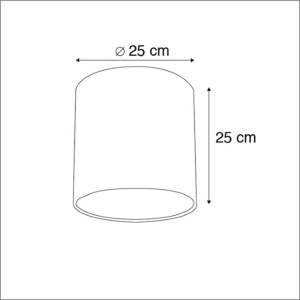 Stoffen lampenkap lichtgrijs 25/25/25 - Afbeelding 3