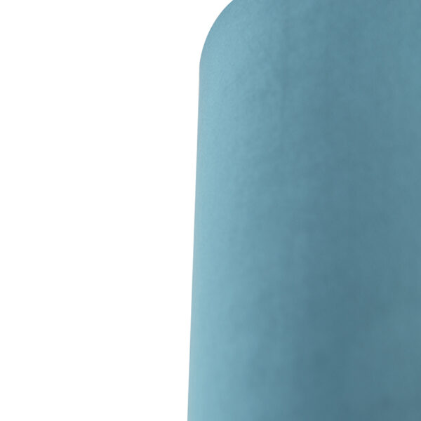 Velours lampenkap blauw 20/20/20 met gouden binnenkant - Afbeelding 2