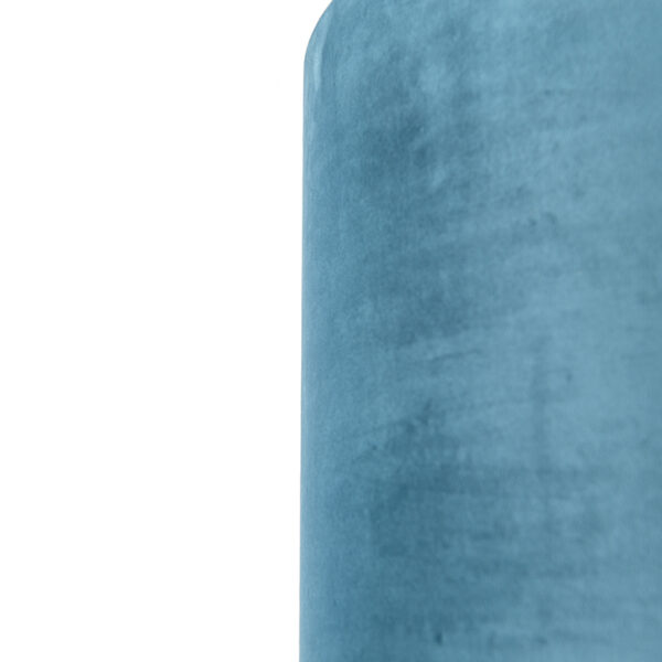 Velours lampenkap blauw 40/40/40 met gouden binnenkant - Afbeelding 2