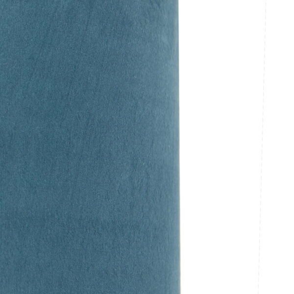 Velours lampenkap blauw 35/35/20 met gouden binnenkant - Afbeelding 2