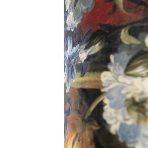 Velours lampenkap bloemen dessin 25/25/25 gouden binnenkant - Afbeelding 2