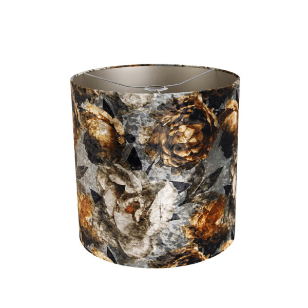 Velours lampenkap bloemen dessin 40/40/40 - Afbeelding 2