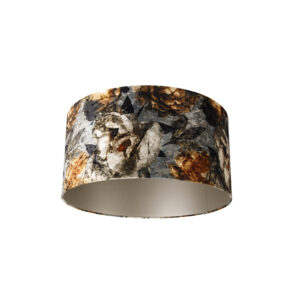 lampenkappen Velours lampenkap bloemen dessin Stof Bloemen print Deze velours is een echte eyecatcher in je interieur. Met deze kun jouw vloerlamp of tafellamp