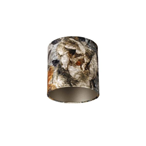 lampenkappen Velours lampenkap bloemen dessin Stof Bloemen print Maak je lamp compleet met onze prachtige taupe binnenkant. Deze kap maakt van een echte