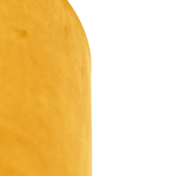 Velours lampenkap geel 35/35/20 met gouden binnenkant - Afbeelding 2