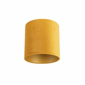 lampenkappen Velours lampenkap geel met gouden binnenkant Stof Geel Wat een eyecatcher deze velours lampenkap. Met kun je jouw vloerlamp of hanglamp voorzien