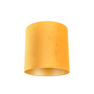 lampenkappen Velours lampenkap geel met gouden binnenkant Stof Geel Wat een eyecatcher deze velours lampenkap. Met kun je jouw vloerlamp of hanglamp voorzien