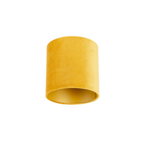 lampenkappen Velours lampenkap geel met gouden binnenkant Stof Geel Wat een eyecatcher deze velours lampenkap. Met kun je jouw vloerlamp of hanglamp voorzien