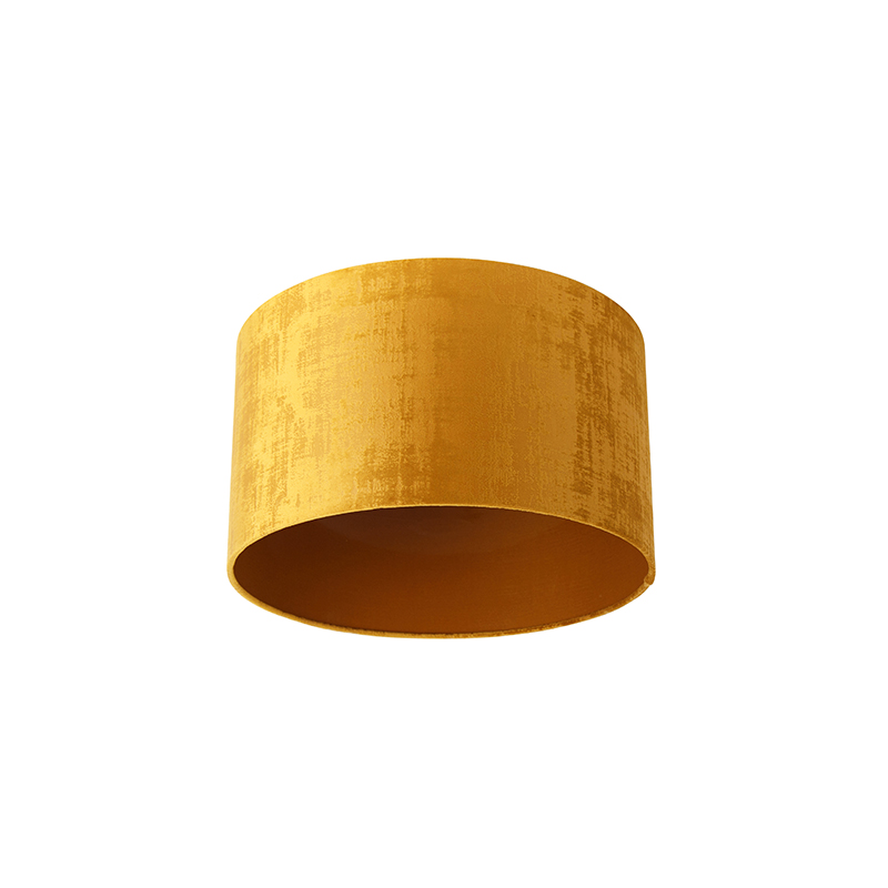 lampenkappen Velours lampenkap goud Stof je eigen stijl met deze oranje in velours. Met kun jouw vloerlamp of hanglamp voorzien van een elegant uiterlijk