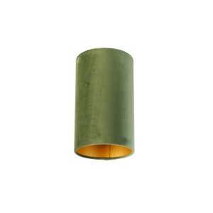 lampenkappen Velours lampenkap groen met gouden binnenkant Stof Groen Fleur je interieur op deze vrolijke groene lampenkap. Hij is gemaakt van velours stof en