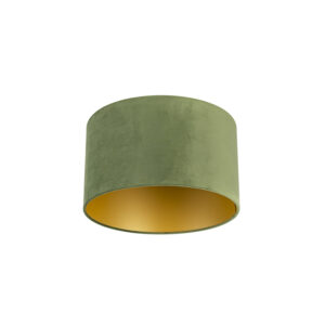 lampenkappen Velours lampenkap groen met gouden binnenkant Stof Groen Een meerwaarde in huis deze velours lampenkap. Met kun je jouw vloerlamp of hanglamp