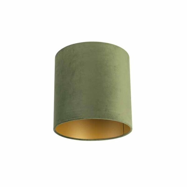 lampenkappen Velours lampenkap groen met gouden binnenkant Stof Groen Een meerwaarde in huis deze velours lampenkap. Met kun je jouw vloerlamp of hanglamp