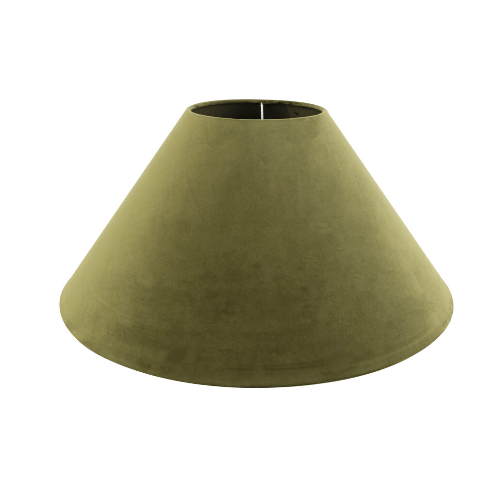 lampenkappen Velours lampenkap mosgroen Stof Groen Een mosgroene deze speciale kleur geeft warmte en gezelligheid aan jouw lamp Hij heeft onderaan een diameter