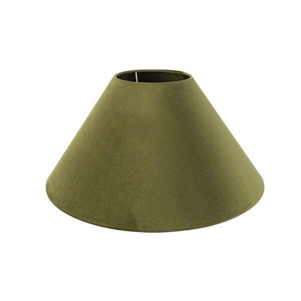 lampenkappen Velours lampenkap mosgroen Stof Groen Een mosgroene deze speciale kleur geeft warmte en gezelligheid aan jouw lamp Hij heeft onderaan een diameter