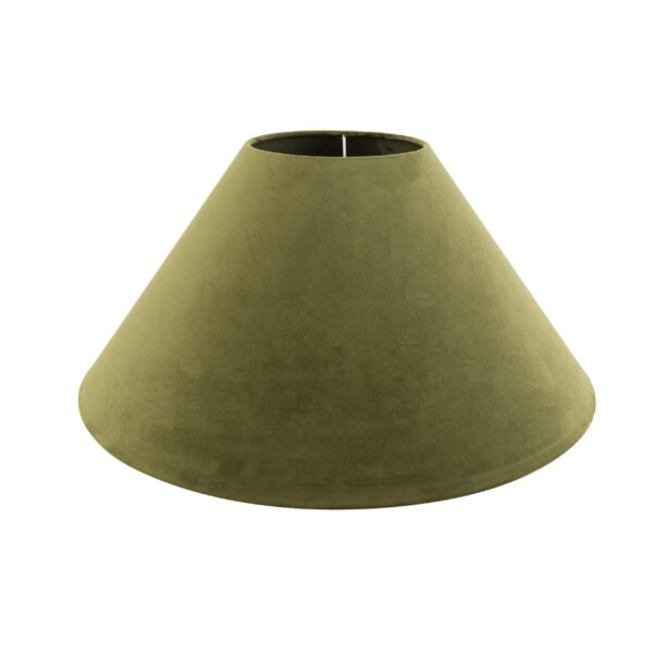 lampenkappen Velours lampenkap mosgroen Stof Groen Een mosgroene deze speciale kleur geeft warmte en gezelligheid aan jouw lamp Hij heeft onderaan een diameter
