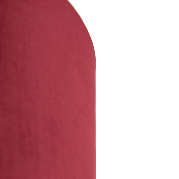 Velours lampenkap rood 35/35/20 met gouden binnenkant - Afbeelding 2