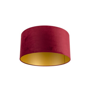 lampenkappen Velours lampenkap rood met gouden binnenkant Stof Rood Deze geeft je interieur een gezellige uitstraling. Met deze kun jouw vloerlamp of hanglamp