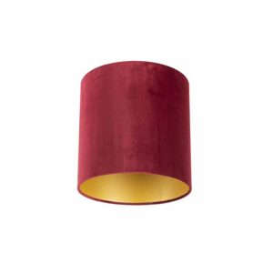 lampenkappen Velours lampenkap rood met gouden binnenkant Stof Rood Deze geeft je interieur een gezellige uitstraling. Met deze kun jouw vloerlamp of hanglamp