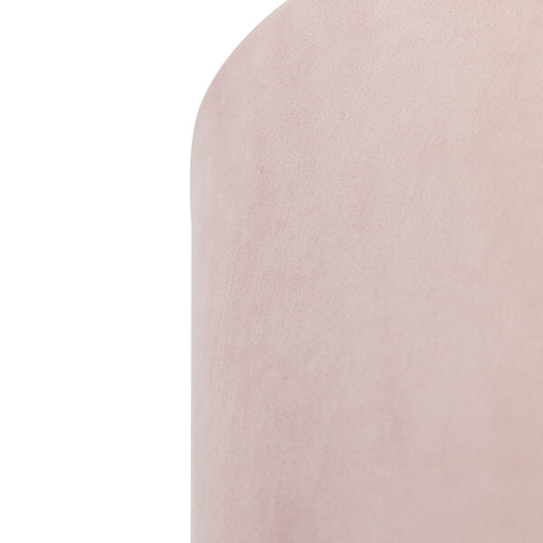 Velours lampenkap roze 25/25/25 met gouden binnenkant - Afbeelding 2