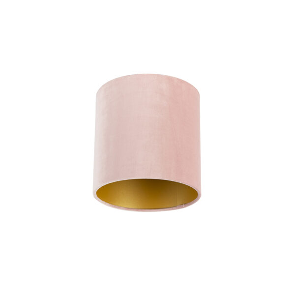 lampenkappen Velours lampenkap roze met gouden binnenkant Stof Roze je eigen stijl deze lichtroze in velours. Met kun jouw vloerlamp of hanglamp voorzien van