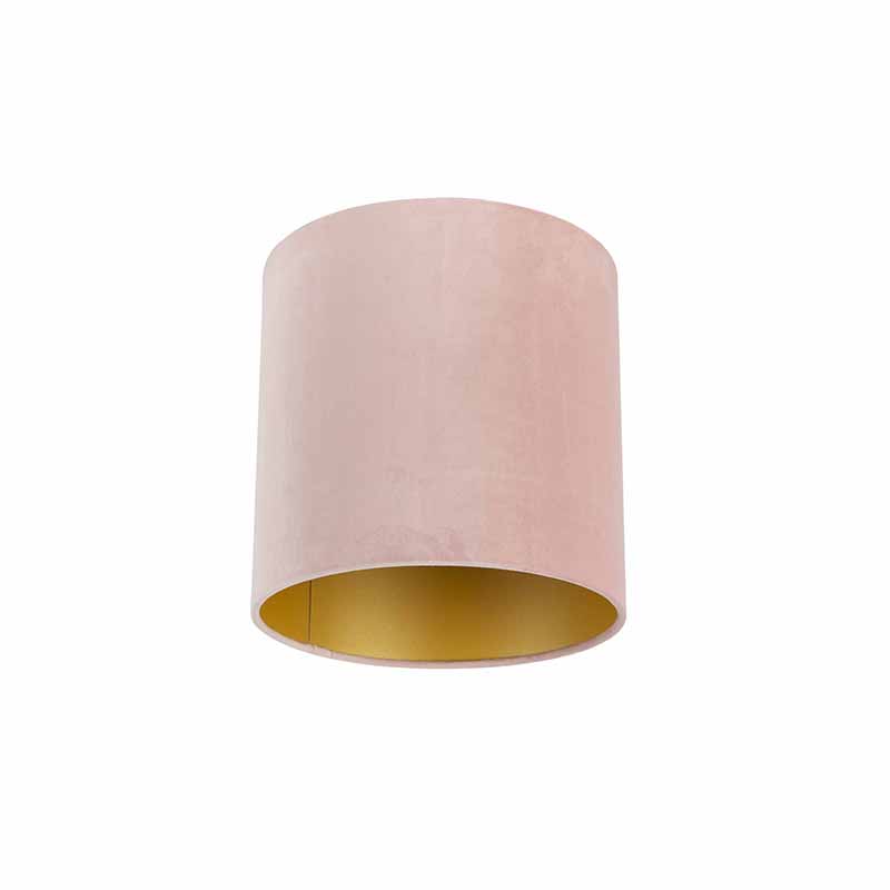 lampenkappen Velours lampenkap roze met gouden binnenkant Stof Roze je eigen stijl deze lichtroze in velours. Met kun jouw vloerlamp of hanglamp voorzien van