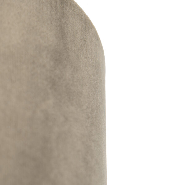 Velours lampenkap taupe 20/20/20 met gouden binnenkant - Afbeelding 2