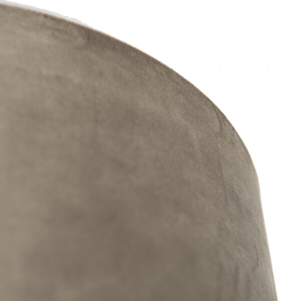 Velours lampenkap taupe 35/35/20 met gouden binnenkant - Afbeelding 2