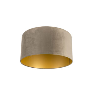 lampenkappen Velours lampenkap taupe met gouden binnenkant Stof Taupe Een gezellige in velours. Met deze kun je jouw vloerlamp of hanglamp voorzien van een