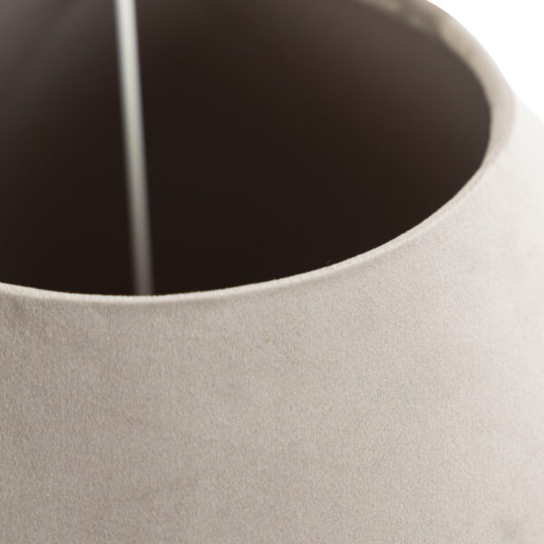 Velours lampenkap taupe 50/17,5/25 - Afbeelding 2