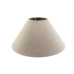 lampenkappen Velours lampenkap taupe Stof Taupe Een prachtige velours in taupe. Hij heeft onderaan een totale diameter van 50 cm en bovenaan 175 cm. hoogte 25