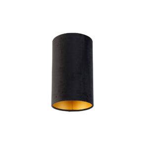 lampenkappen Velours lampenkap zwart met gouden binnenkant Stof Zwart Ben je op zoek naar een moderne Dan is deze iets voor jou. Hij heeft zwarte velours