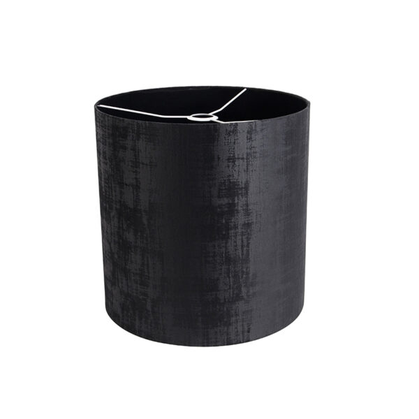 Velours lampenkap zwart 40/40/40 - Afbeelding 2
