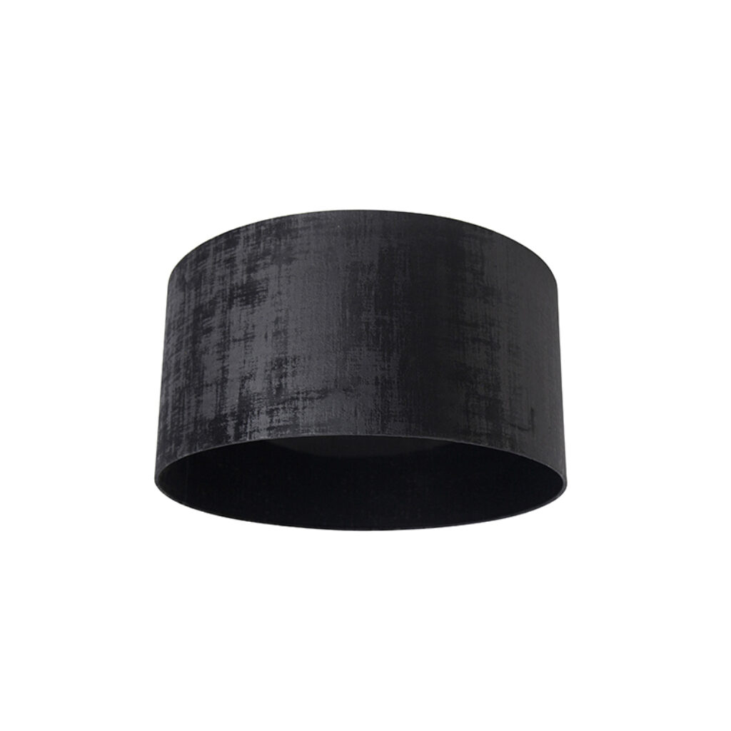 lampenkappen Velours lampenkap zwart Stof Zwart Zorg voor een tijdloze toevoeging aan je tafellamp of vloerlamp met deze velours in het zwart. De heeft stoffen