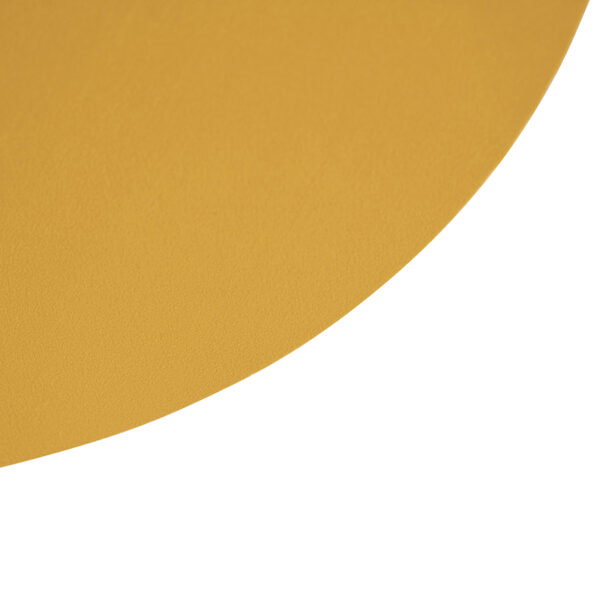 Velours platte lampenkap geel met goud 45 cm - Afbeelding 2