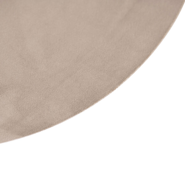 Velours platte lampenkap taupe met goud 45 cm - Afbeelding 2