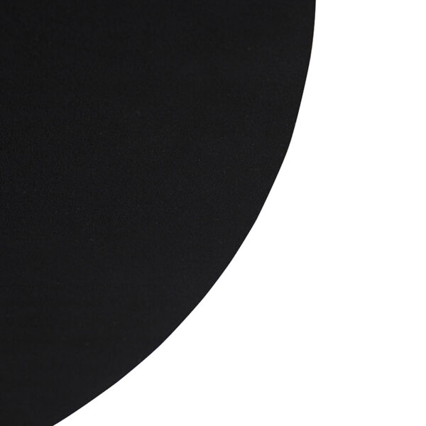 Velours platte lampenkap zwart met goud 45 cm - Afbeelding 2