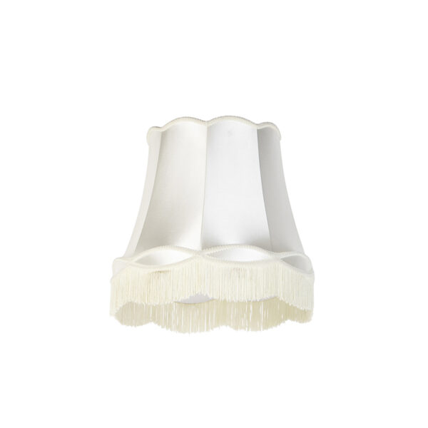 lampenkappen Zijde lampenkap creme 45 cm Granny Stof Authentiek in een nieuw jasje. Deze prachtige kap heeft het ontwerp van de oude je oma maar dan met hip en